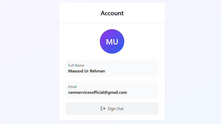 Firebase Authentication Project